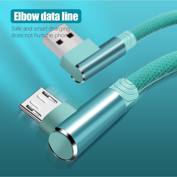 vinklet 90 graders opladerkabel USB a til USB c / iPhone Light (Micro-USB) sort (Micro USB) black 1 meter