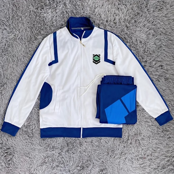 Blue Lock Anime Cosplay Kostym Reo Nagi Bachira Isagi Chigiri Sportkläder med full dragkedja Träningsoverall Tröja Huvtröja Daglig Klädsel jacka byxor jacket pants L