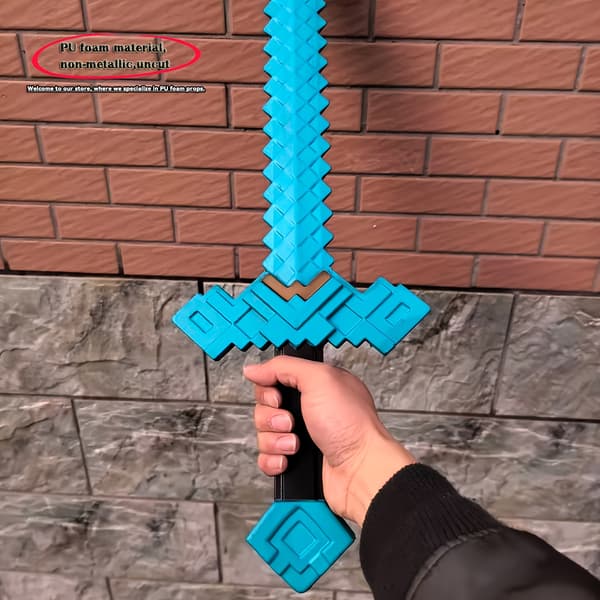 Skumrekvisittsverd, perfekt replikert, perfekt for romdekorasjon og samleobjekter. 1PC My Blue Sword
