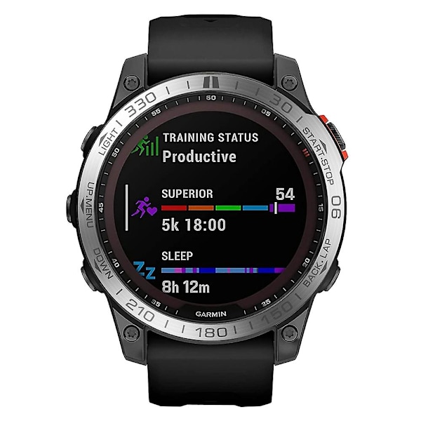 Garmin Fenix 7X metallskive, ripebestandig ring Sølv Silver Garmin Fenix 7X