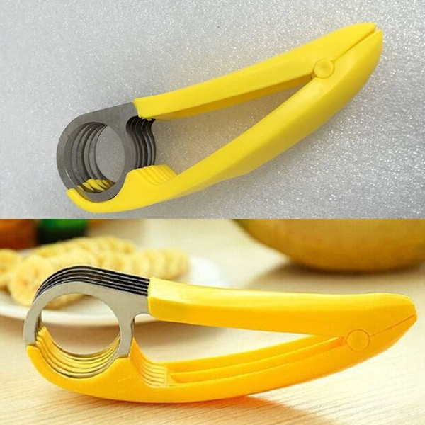 Stålskivar för mat Banan Jordgubbe Grönsaker Frukt Slicer Handhållen