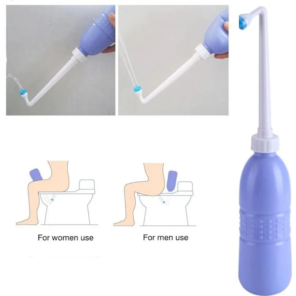 Bærbar Bidet Sprøjte, Rejse Bidet Flaske til Personlig Hygiejne, Håndholdt Bidet Sprøjte uden Trykluft, Flaske med Tørrefunktion