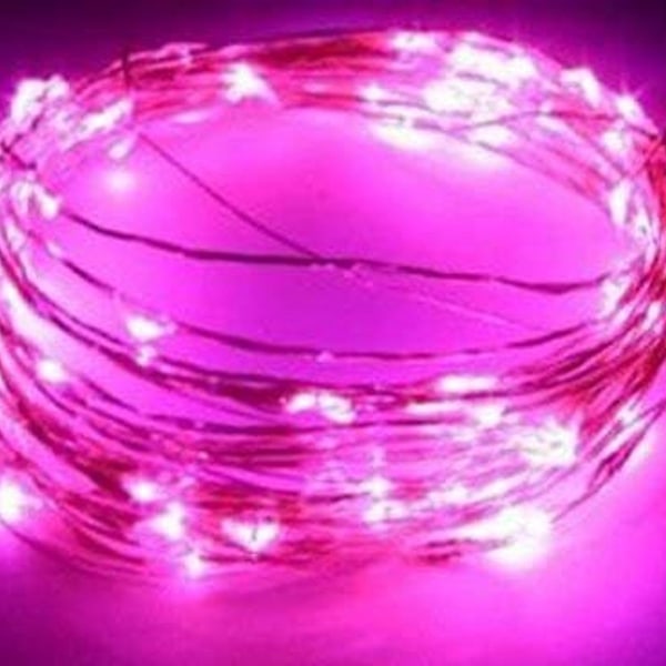 30 LED 3M rosa ljusslinga, perfekt för