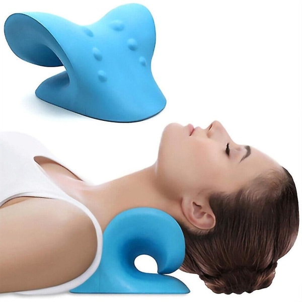Nacke Skulder Bår Relaxer Cervical Kiropraktik Traction Device Kudde för smärtlindring Cervical Backe Alignment Gift-g-
