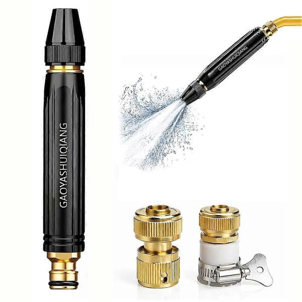 Högtryckstvättmunstycken för hemmet, vattenslangmunstycken för trädgårdsslangar, blomvattning Single Nozzle 3pcs