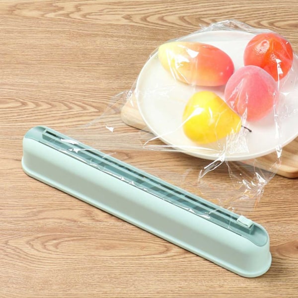 Plastfolie- og alufolieholder med skærer og sugekopper, hvid white