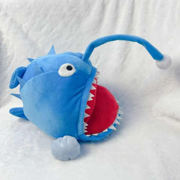 Syvänmeren kala -pehmolelu, paholaisrausku, lyhtykalapehmo (Sininen lyhtykalapehmo) Blue Lantern Fish