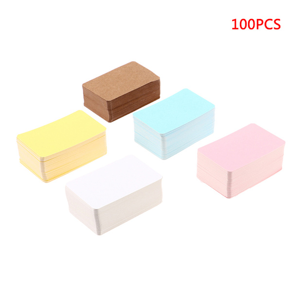 100 stk blanke spillkort Hardpapir Papp DIY postkort Yellow
