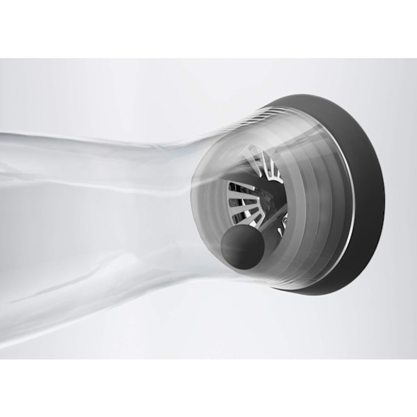 Vattenkaraff, 1,2 l, glaskaraff, silikonlock, CloseUp-förslutning