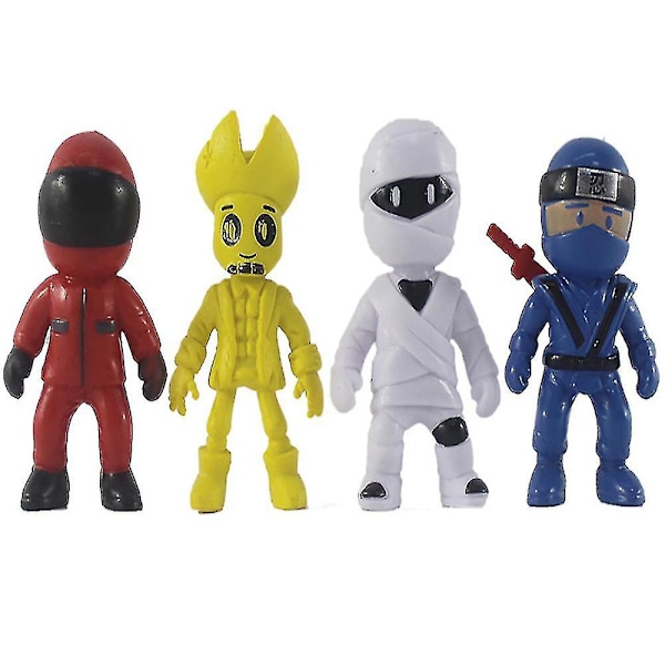 16 st/set Stumble Guys Serie Mini Actionfigurer för Pojkar Flickor Barn Spel Samlarobjekt Modell Dekoration Födelsedagspresenter