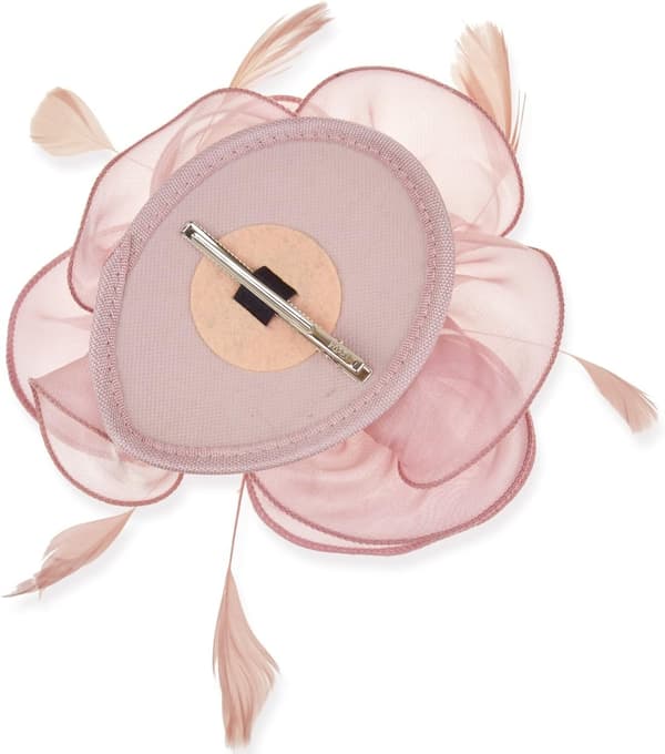 Fascinatorhatt for kvinner Cocktail Te Party Hodeplagg Blomst Mesh Bånd Fjær Hårbånd Pink B