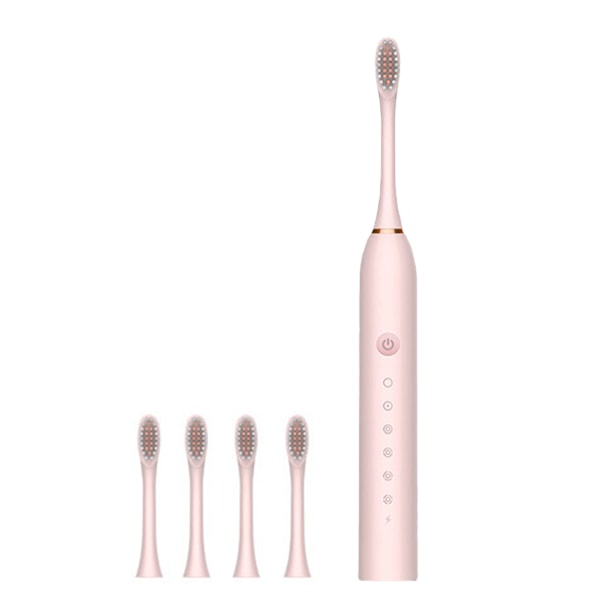 Elektrisk Tandborste Barn Vuxna Universal Helt Automatisk Ultra Sonic Mjuk Borst Oral Vård Produkter Rosa