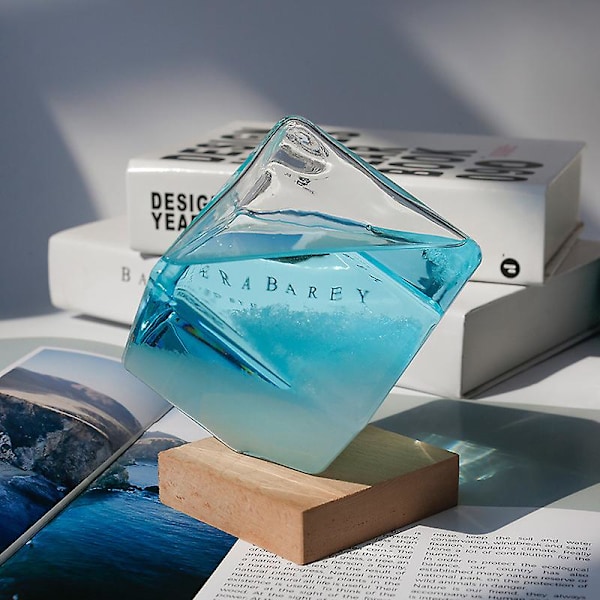 Stormglasbarometer Vattenkub Väderprognos Glas Prognoser Flaska Skrivbordsdekoration Blue