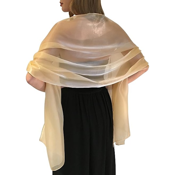 Elegant silke og kashmir regnbue skjerf sjal for bryllup brud