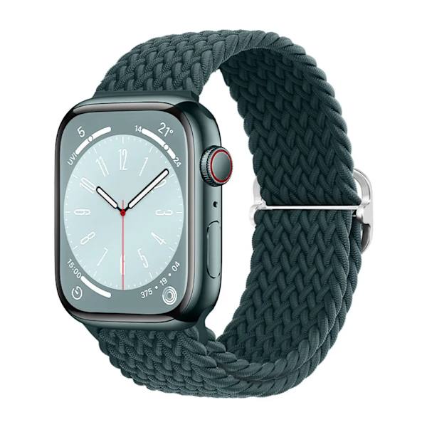Punottu silmukka Apple Watch Rem 44mm 40mm 45mm 41mm 42mm 38mm 49mm Joustava Solo-ranneke iWatch series 9 se 7 5 6 Ultra2 Band 47. Rainforest Green 47.Rainforest Green 38mm 40mm 41mm