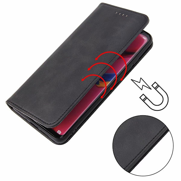 För LG V50 ThinQ Kalvtextur Magnetisk Horisontell Flip Läderfodral Med Hållare & Kortfack & Plånbok