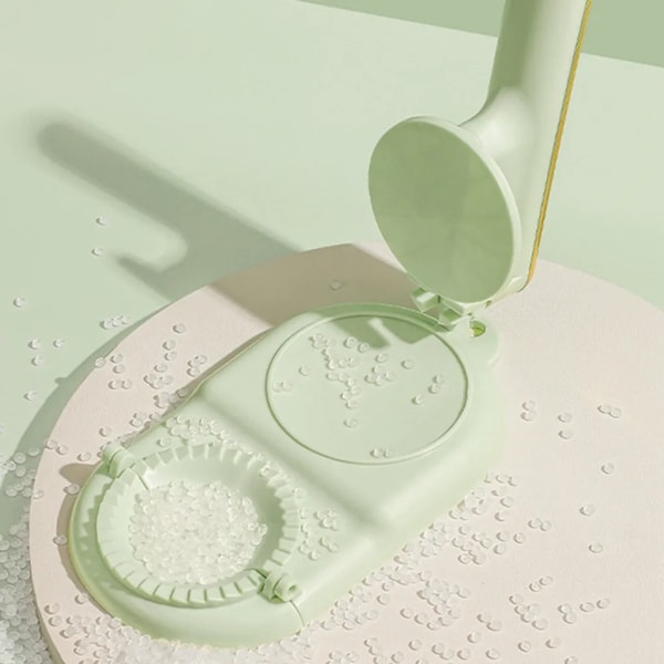 Manuell degpress DIY dumplingmaskin, 2-i-1 dumplingform, för kökshjälp vid tillverkning av dumplings ravioli (grön)