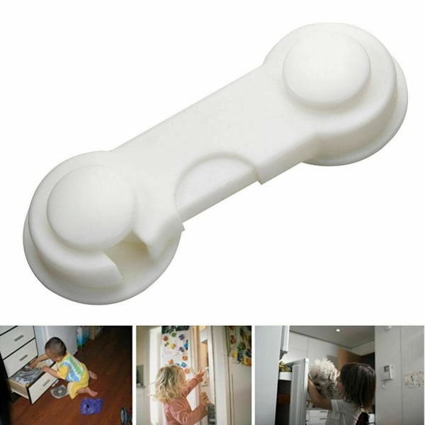 Skapsikringer for babyer 10 stk, Barnesikring Babysikkerhetslåser, barnesikringer for skap, Sterkt lim Ingen boring-Holdbar-Multifunksjonell for