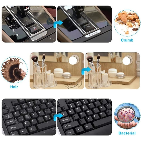 Keyboard Cleaner Gel, Super Clean Keyboard Cleaner Gel Rengör damm och  smuts för datorer, bilventiler, miniräknare (2 delar) 60b9 | Fyndiq