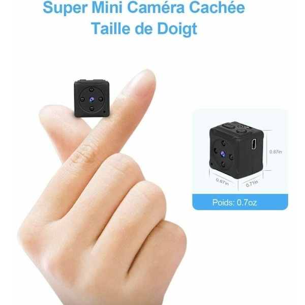 Mini Spy Kamera Opptaker, Full HD 1080P Magnetisk Spy Cam Trådløs