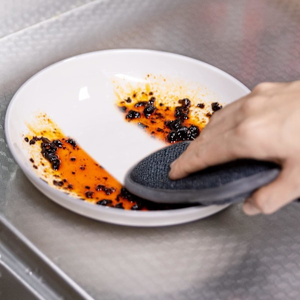 Disktrasor, 6 dubbelsidiga, repfria skrubbdukar, den antibakteriella mikrofibersvampen i köket rengör effektivt allt