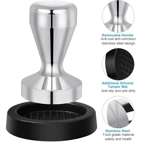 Kaffepress 51 mm i 430 rostfritt stål, kaffepress, espresso
