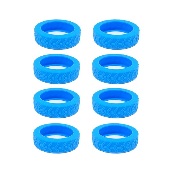 8 stk. Kuffert Hjul Dæk Kuffert Hjul Dæk SORT Blue