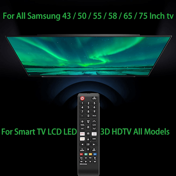 Nyeste Universal Fjernbetjening til Alle Samsung TV Fjernbetjeninger Kompatibel med Alle Samsung LCD LED HDTV 3D Smart TV Modeller