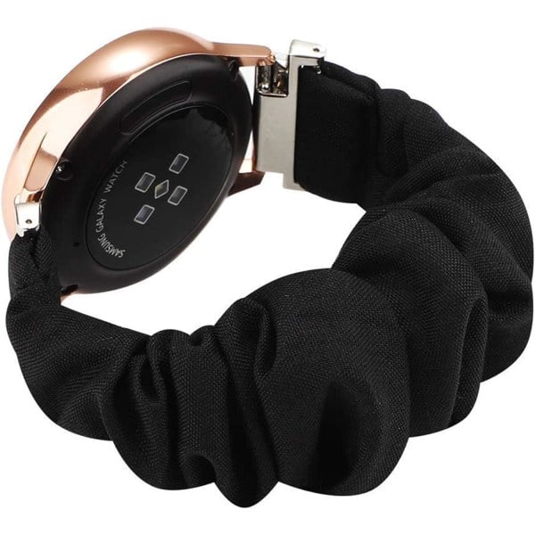 Passar till Garmin Venu Sq-band för kvinnor, 20 mm feminint elastiskt scrunchie