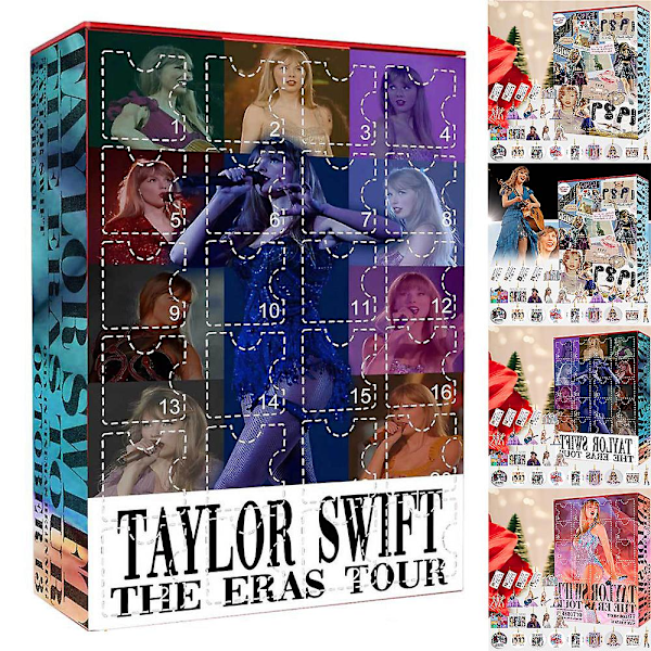 2023 Taylor Swift Fans Julkalender 24 Dagar till Jul Nedräkningskalender Hänge Blind Box Julgåva style 3