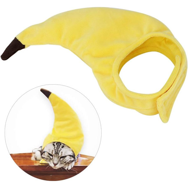 Kattlue, morsom hodeplagg bananhodeplagg morsom hundelue kattunge myk lue antrekk brukervennlig