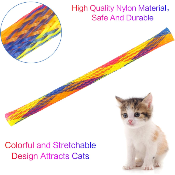 25 delar Kattfjäderleksak Färgglad spiralkattleksak, interaktiv kattleksak Kattfjäderleksak för kattunge, slumpmässig färg