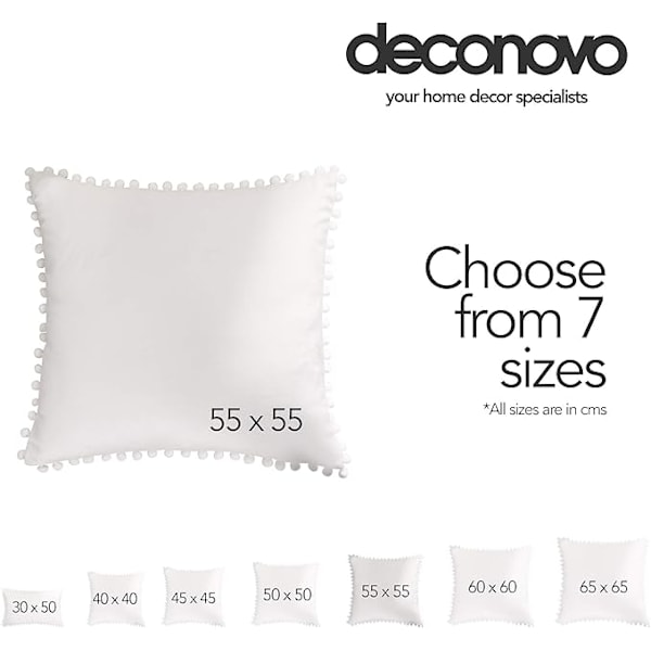 Pom velvet sofa cushion white 45x45 without core