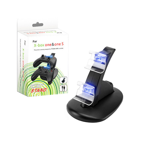 Laddstation för PS4 - Laddare för handkontroller / Playstation-handkontroller Svart black