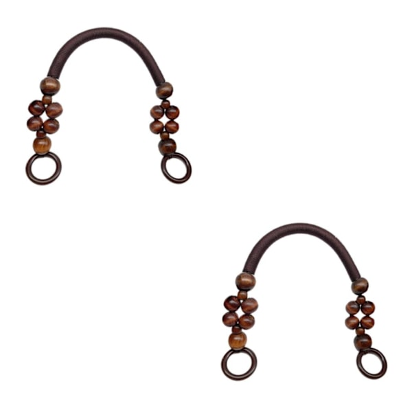 1/2/3 Træperle Taske Hank Taske Rem Håndtaske Hank Rem Kaffe 48cm[GKS] Coffee 48cm 3Set