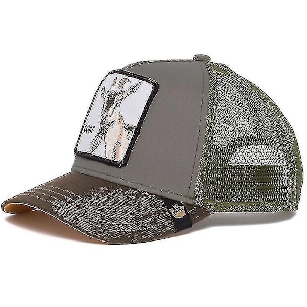 Aikuisille musta pantteri verkkolippis kesäbaseball-lippis trucker-lippis W-WELLNGS Goat - grey