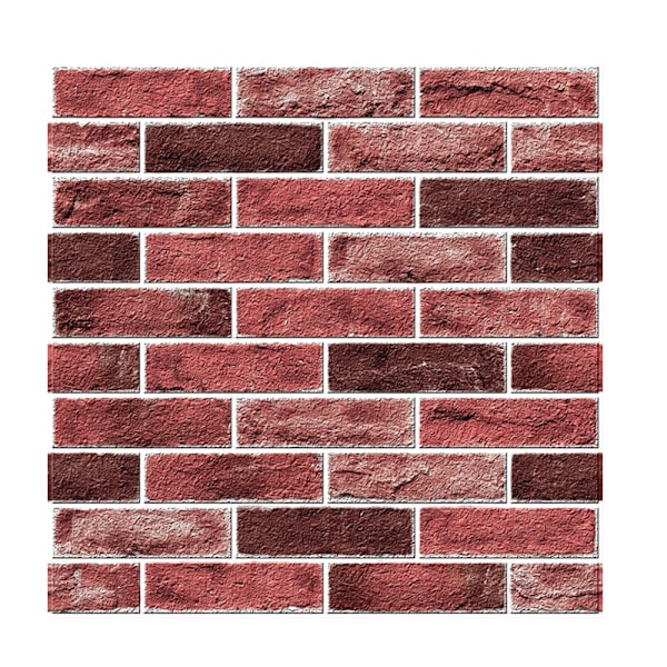 Red Brown 3D Wall Panels Self Adhesive Waterproof Simulated Foam 3D Brick Wallpaper For Living Room Bedroom Interior