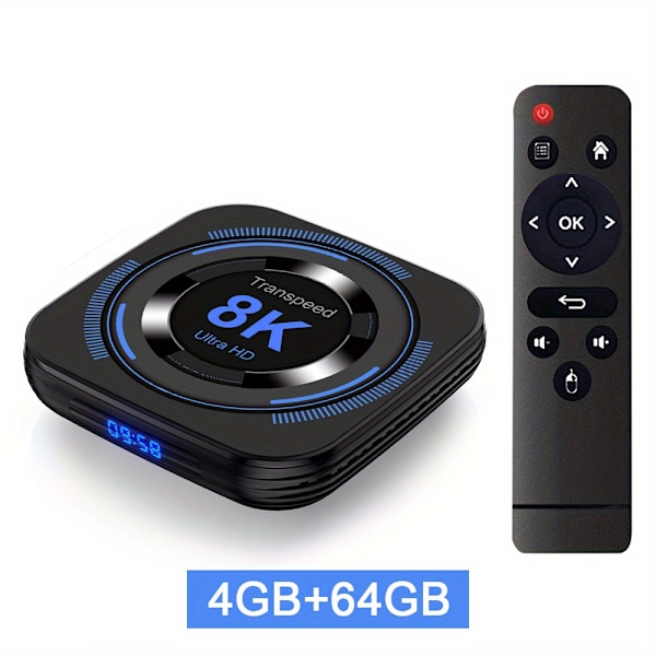 Transpeed for Android 12 TV BOX EU-kontakt Allwinner H618 Dual Wifi 2GB+16GB,4GB+32GB,4GB+64GB Quad Core Cortex A53 Støtte 8K 4K BT Stemme Media Player