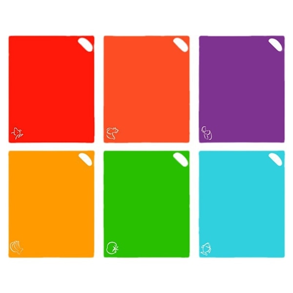 Skärbräda Set BPA-Fri Antibakteriell Plast - Diskmaskinsäker Multicolor multicolor