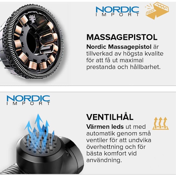 NORCRAFT Hierontapistooli, 1 vuoden takuu, 30 nopeustasoa Musta-AD10-