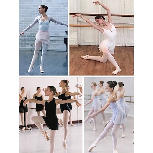 Ballettskjørt i chiffon, justerbart, omslagsmodell, ballett