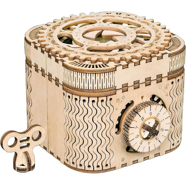 3d Treasure Box Puzzle Unique Model Kits for Building Mechanical Construction Kits Amazing Birthday for Adults and Kids Age 14+ [FW]