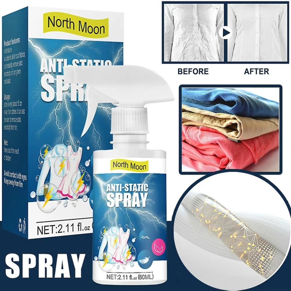 HHL Antistatisk Spray Icke-farlig Antistatisk Spray Säkerhet Statisk Remover För Klädhår