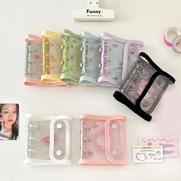 Transparent Fotokortholder Vanntett Idol Kort Perm Kpop Idol Kort Samlebok Fargerik Løs Fotokort Samlebok S6 Photo album