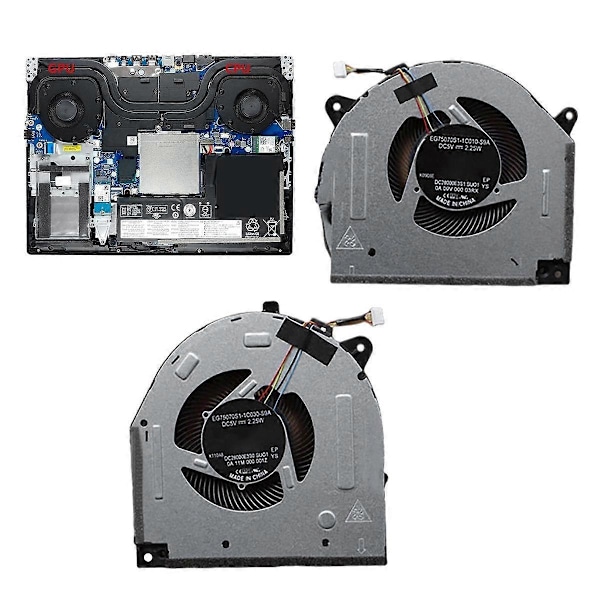 Laptop CPU GPU Køleventilator til Legion Y7000-2019 Y540-15IRH 5F10S13886 DC28000E3F1-WELLNGS
