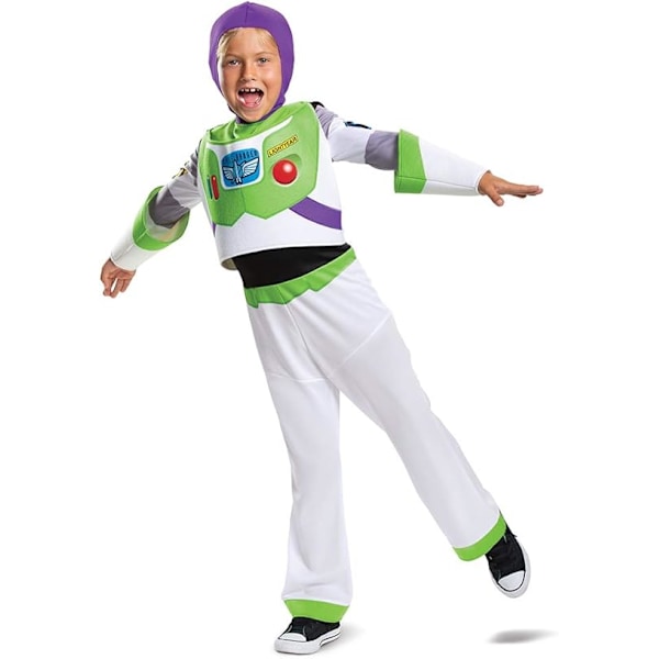 Forkledning Disney Toy Story Småbarn Buzz Lightyear Klassisk Kostyme, Hvit, 3T/4T X