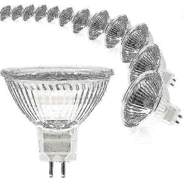 12-pack MR16 halogenlampor 12V 20W GU5.3, dimbar varmvit
