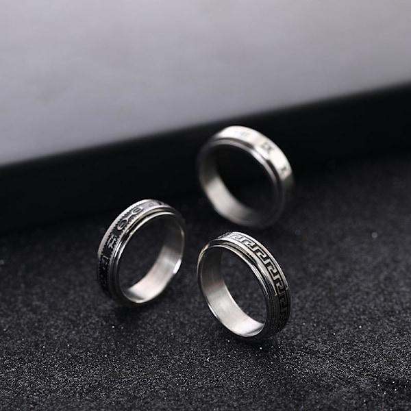 anti stress fidget spinner roterende ring ringe Size 8 / 18.2 mm Size8/18.2mm
