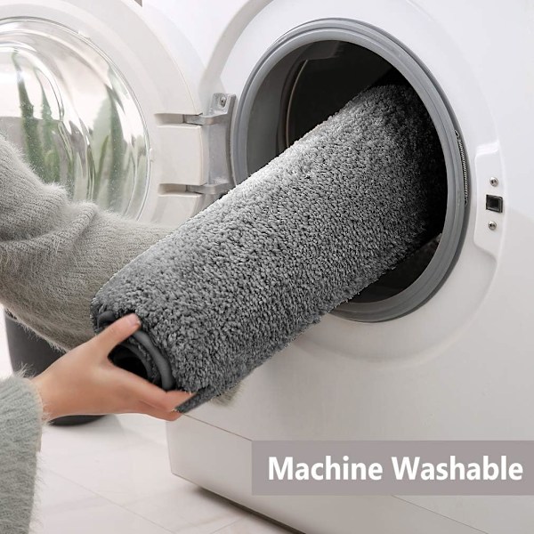 Hurtigtørkende baderomsmatte, original 2-lags sklisikker badematte, polyester mikrofiber, myk absorberende for bad, dusj, kjøkken og badekar