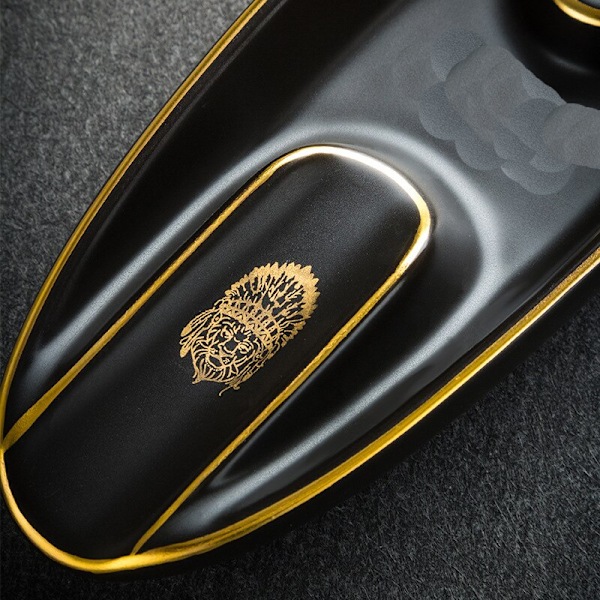 Cigar Ashtray Single Slot Bone China Smoke Extinguisher
